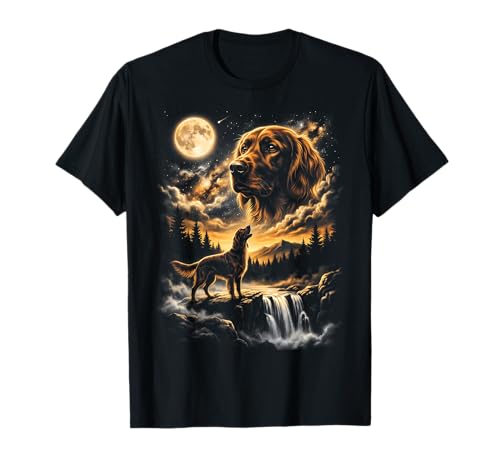 Irish Setter Howling to The Moon T-Shirt