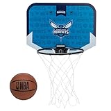 Franklin Sports NBA Charlotte Hornets Mini Over the Door Basketball Hoop - Kids Indoor Mini Hoop with Ball - NBA Fan Shop Toy for Bedroom + Office - Over the Door Set