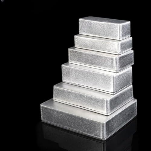 NEIQIUWING Efecto Caja de aluminio Metal Caja de proyectos de vivienda eléctrica Instrumentos de plata