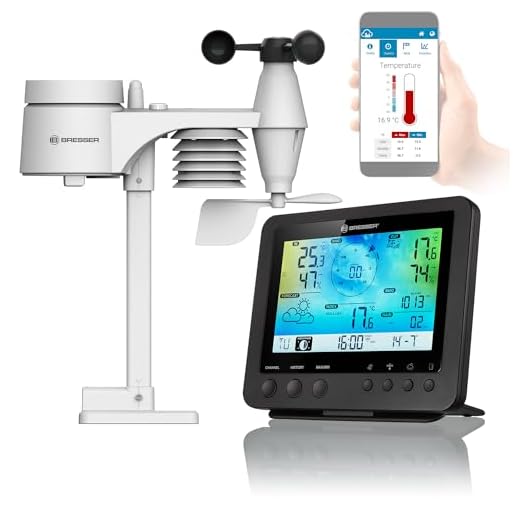 BRESSER Wi-Fi Colour Weather Station with 5-in-1 Professional Sensor