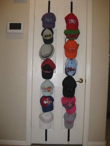 LOVEingLOVEing Baseball Cap Rack Storage. Can Be Used For Two Rooms After The Door.Excellent Ball Cap Rack Storage Holder Organizer Hats Shelf Cap Holder. (Yellow and Green)