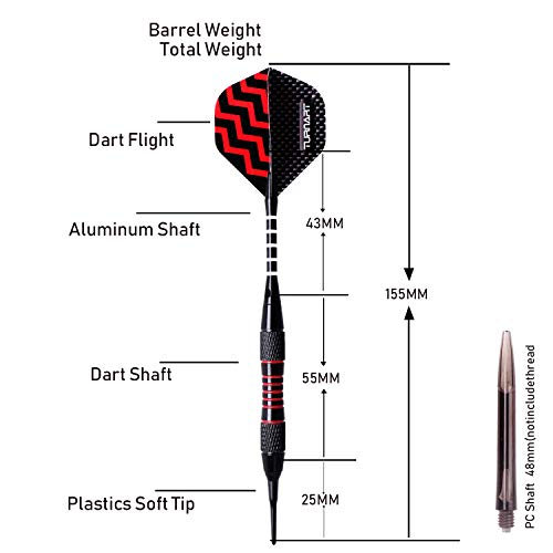 Turnart TN02 Darts Plastic Tip - Professional Soft Tip Darts Set thumb #5