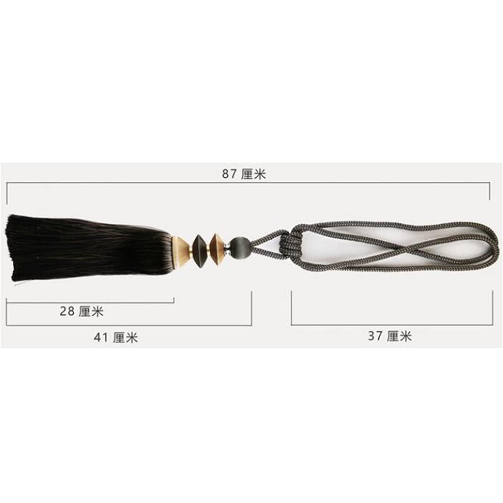 Sangles de Rideau en Soie Enveloppées Allongées Glands de Corde Attachés Boule Suspendue de Salon Boule de Tour à Trois Couches (Couleur : B, Taille : comme indiqué) (H comme indiqué)
