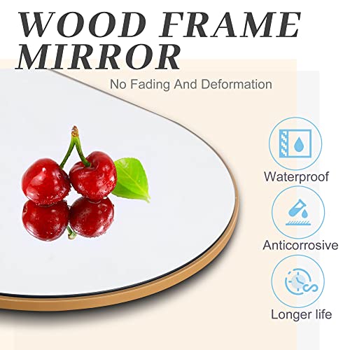 Image of PexFix Arched Full Length Mirror Arched Wall Mirror Floor Mirror with Stand Contemporary Full Length Mirror with Gold Wood Frame,71''x28'' (USAM019)