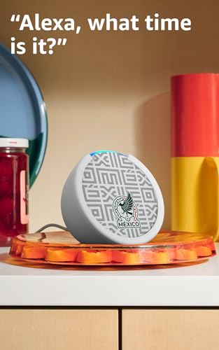 Image of Amazon Echo Pop (newest model) | Officially Licensed Mexico National Soccer Team Limited-Edition (White)