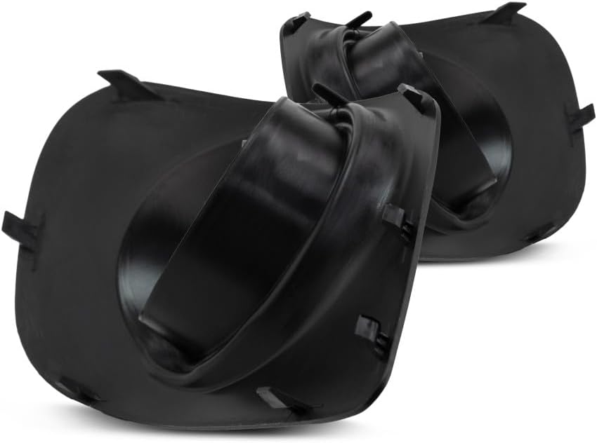 KarParts360 For Dodge Journey 2011-2019 Fog Light Trim Driver and Passenger Side | Pair | Front | Textured Black | w/Fascia | Type 2 | Replacement For CH1038148, CH1039148 | 68088687AB, 68088686AB