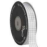 Micomon Cinta de cuadros gris y blanco, gris)