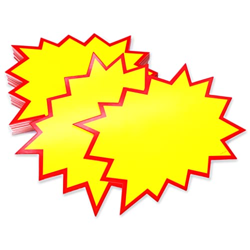 80Pieces Blank Starburst Signs for Retail,Promotion Price Paper,Sales Price Label Tags,garage sale sign,yard sale signs