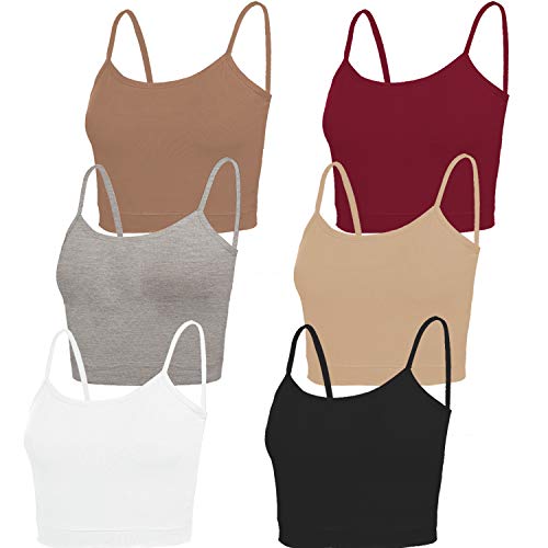 Image of NEWITIN 4 Pack Spaghetti Strap Camisole Top Adjustable Strap Tank Top for Women
