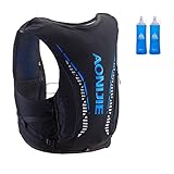 aonijie zaino idratante leggero traspirante 12l outdoor trail marathoner running ciclismo race idratazione gilet con vescica acqua (nero+2 * 450 ml, s/m)