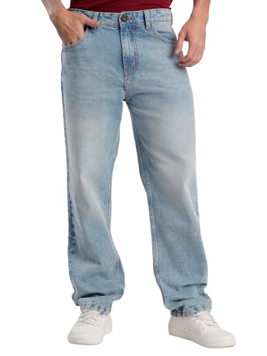 Image of BENE KLEED Men's Blue Cotton Solid Jeans | Jeans | Plain-Straight Fit