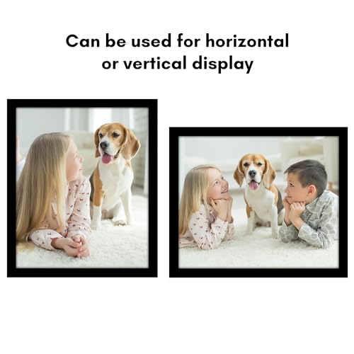 Americanflat 14x17 Picture Frame with Polished Plexiglass - Black Picture Frame - Wide Photo Frames Made of Engineered Wood for Vertical or Horizontal Wall Display - Epic Collection - Black