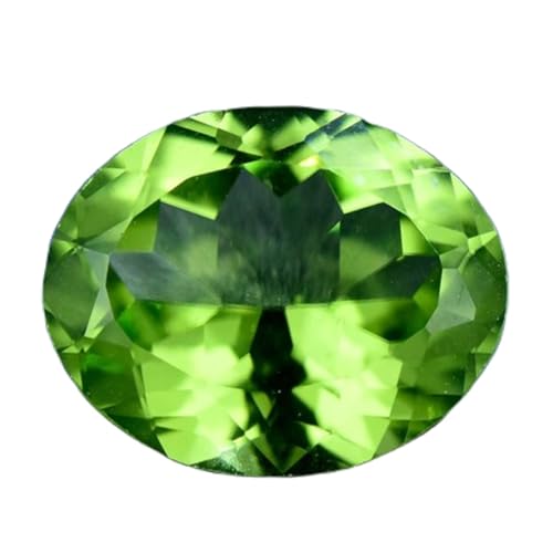 Péridot naturel ovale 7x9mm gemme facettée pour création bague et pendentif DIY