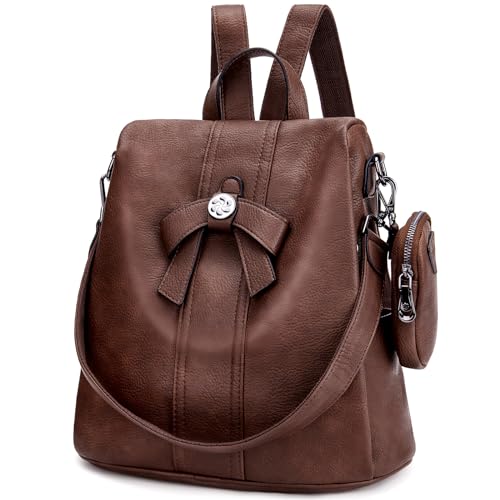 Image of ZOCAI Backpack Purse for Women Fashion Backpack Purses PU Leather Daypacks Anti-Theft Shoulder Bag Satchel Purse