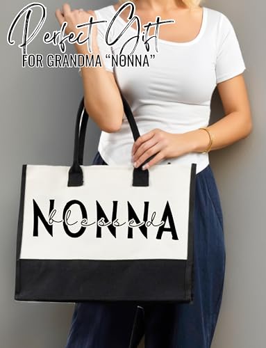 Bolsa Tote de Lona InnoBeta para Abuela con Cierre y Correa miniatura 2