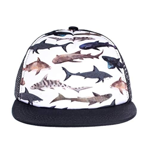 Image of Baby Hats - Baseball Hat, Newborn Youth Flat Brim Mesh Trucker Surf Skate Bubba Bro Fitted Beach Cap Gorros para Bebes