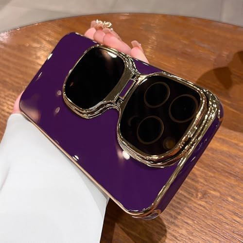 Étui de téléphone avec placage en TPU souple violet pour iPhone 15 Pro