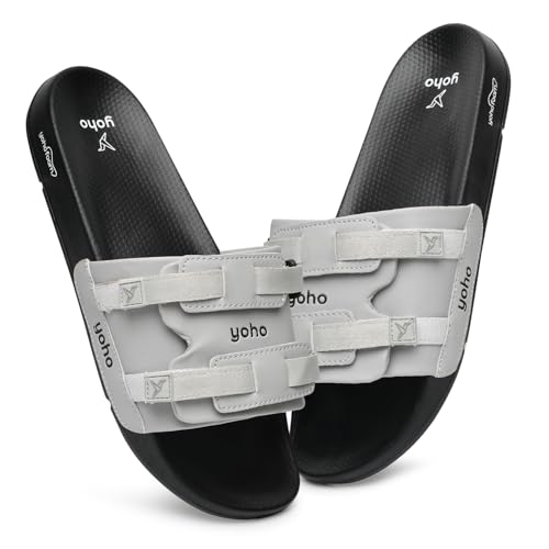 Image of YOHO Drystep Sliders for Men | Waterproof Monsoon Footwear & Rainy Sandals | Skin Friendly Adjustable Strap