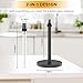 Manduoye 2 in 1 Paper Towel Holder with Spray Bottle, Paper Towel Holder One-Handed Operation with Non Slip Weighted Base, Paper Towel Holder Countertop for Kitchen and Bathroom (Black)