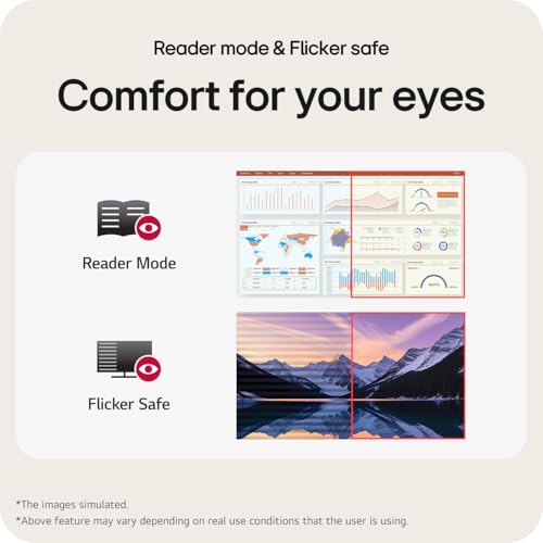 undefined LG 24U411A-B 24-inch Full HD (1920 x 1080) IPS Computer Monitor, 120Hz, HDR10, Reader Mode, Flicker Safe, HDMI, Slim Stand Base, Black の商品画像 7
