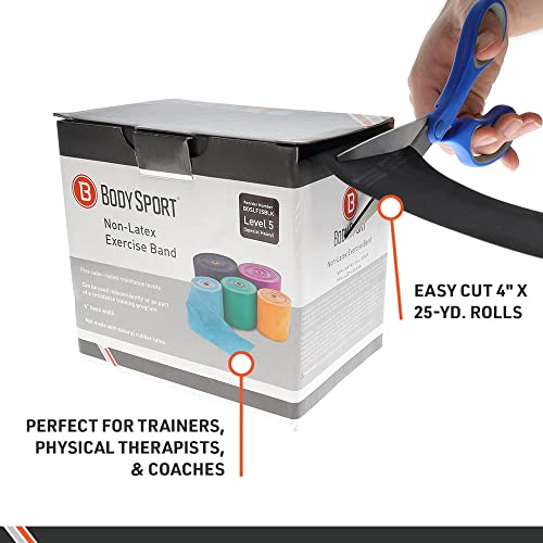 Body Sport Exercise Bands, Medium, Orange, 25 Yd. – Exercise Bands – Resistance Bands For Upper & Lower Body Exercises – Exercise Bands For Stretching & Strengthening,Bdslf25Org #TOP3