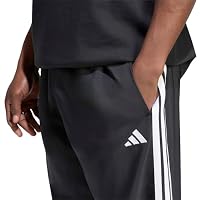 adidas Herren Essentials 3-Stripes Stanford Lite Woven Tapered Open Hem Pants, Black/White, L – Ansicht 4