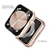 Misxi 2 Pack Tempered Glass Case Compatible for Apple Watch SE 3 (2025) SE 2 SE Series 6 Series 5 Series 4 40mm, Hard PC Screen Protector Protection Ultra-Thin Cover for iWatch, 1 Rose Gold + 1 Transparent