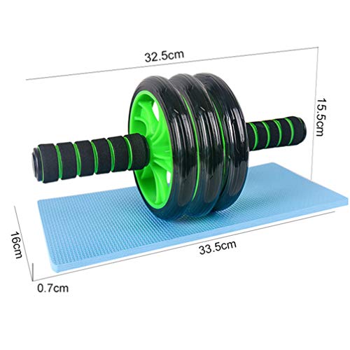 BESPORTBLE Kit de exercício de 3 rodas com alça antiderrapante, ferramenta de treinamento abdominal,