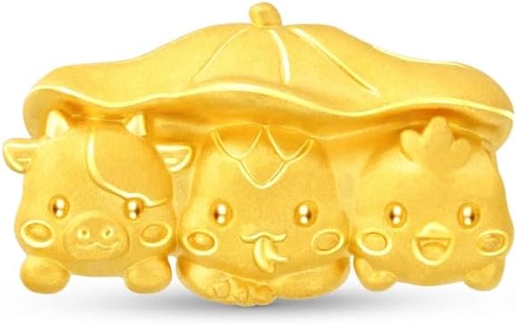 CHOW TAI FOOK 24K Gold Year of Snake Golden Trio of Fortune