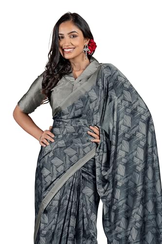 Image of MIRCHI FASHION Women Saree Floral Printed Chiffon | Breathable Lightweight Summer Sari for Office and Daily Use with Unstitched Blouse (Available in 20 Styles)