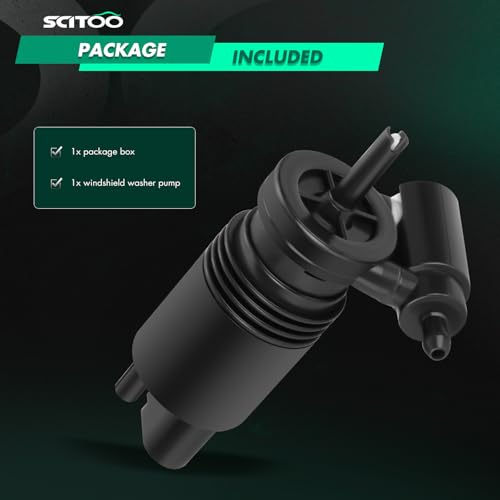 Image of SCITOO Fit For Chrysler /For Dodge /For Jeep Windshield Washer Pump Motor 05179153AC 05152075AC 05179153AC 05179153AB | Direct fit for 2008-2015 For Chrysler For Town & Country|2007-2015 For Dodge For Durango|Replaces OE 05179153AC|With Grommet