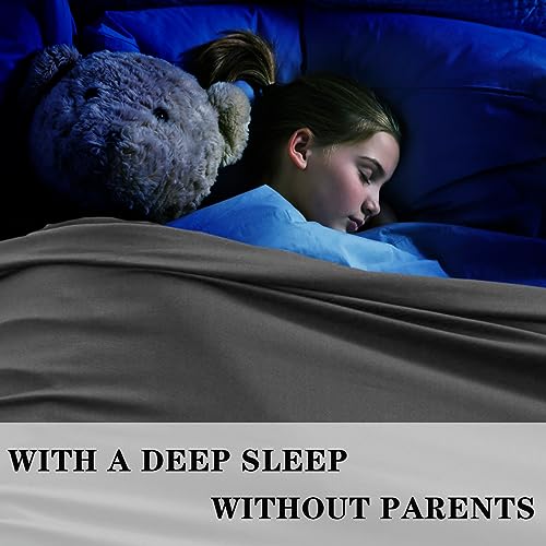 Image of Ntomtuex Sensory Bed Sheet for Compression Reduced Pressure Weighted Blanket to Keep Nice Sleeping Comfortable with Light Breathable Polyester, Grey,38 inchx60 inch