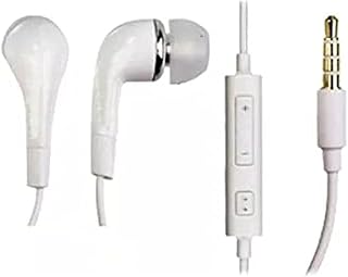 Taimi White Wired Earphones - Stylish and Comfortable with Excellent Sound (Earphone with Mic S7)