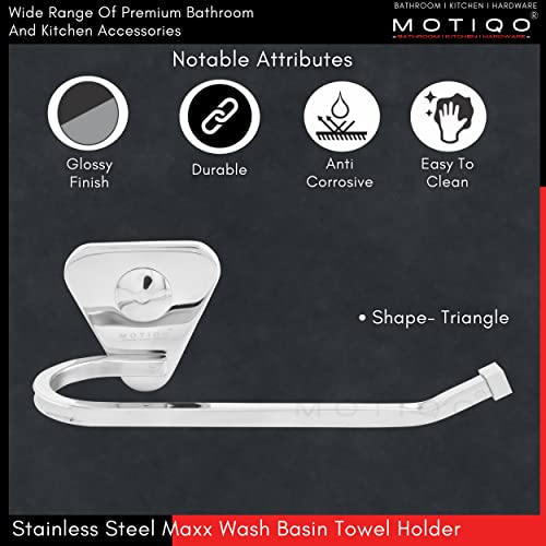 Image of Stainless Steel Wall Mounted Towel Hanger Towel Napkin Ring Bathroom /Kitchen Towel Holder Towel Hanger with Chrome Finish Silver Bathroom Accessories (Napkin Holder, Pack of 2)
