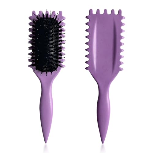 2025Premium Boar Bristle Curly Hair Brush Upgrade Version Curl Defining Brush for Men Women Girls Curls Reduce Hair Pulling Frizz Ergonomic Design and Comfortable gift