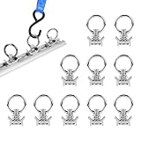 EXLECO 10pcs Airlineschiene Fitting Ring Airlinebeschlag mit 900kg Tragfähigkeit, Single Endbeschlag für Zurrschienen Flugösen zur Ladungssicherung, Airline Schienen Zubehör für Anhänger PKW Silber