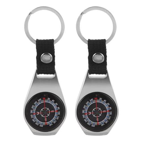 Brújula llavero mini pack 2 zinc para camping miniatura 1