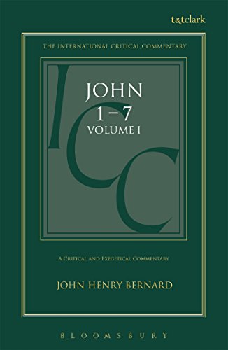 St. John: Volume 1: 1-7 (International Critical Commentary)