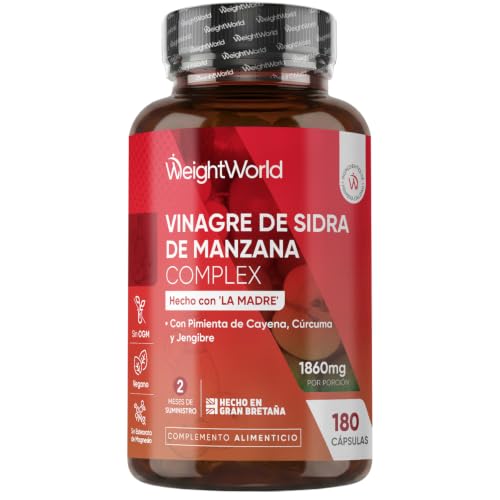 Vinagre de Sidra de Manzana 1860 mg - 180 Cápsulas para 2 Meses