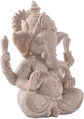 Miniatura 3 de Estatua de elefante Estatua de piedra arenisca Ganesha Buda escultura tallada a mano