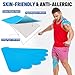 60PCS Precut Kinesiology Tape Strips, 2 inch x 10 inch Athletic Tape, Kinetic Tape, Elastic Muscle Tape, Sports Tape, Knee Tape for Exercise and Daily Use - Light Blue