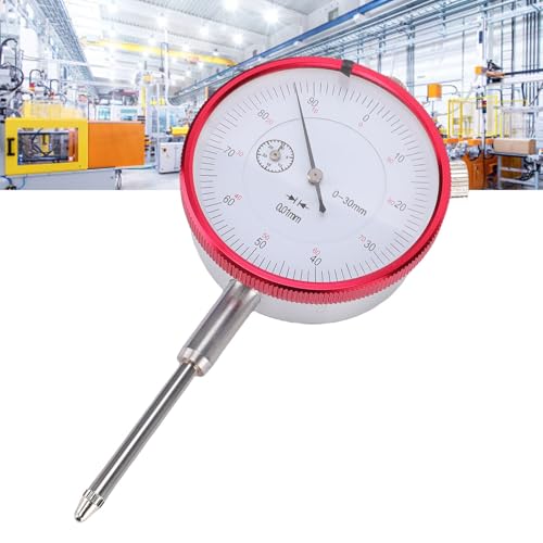 Garosa Messuhr, 0 Bis 30 Mm Bereich, 0,01 Mm Genauigkeit, Edelstahl, Stoßfest, mit Austauschbarer Sonde und Feststellknopf für Holzbearbeitungsdrehmaschine, Werkstatt, CNC-Maschine