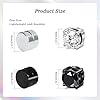 GOZINA 4 Pairs Magnetic Earrings for Men Women, Non-Pierced Magnetic Stud Earrings, Clip on Earrings Women Men Girls Boys, Mens Silver Black Stainless Steel Earring Decorated with Zircons #1