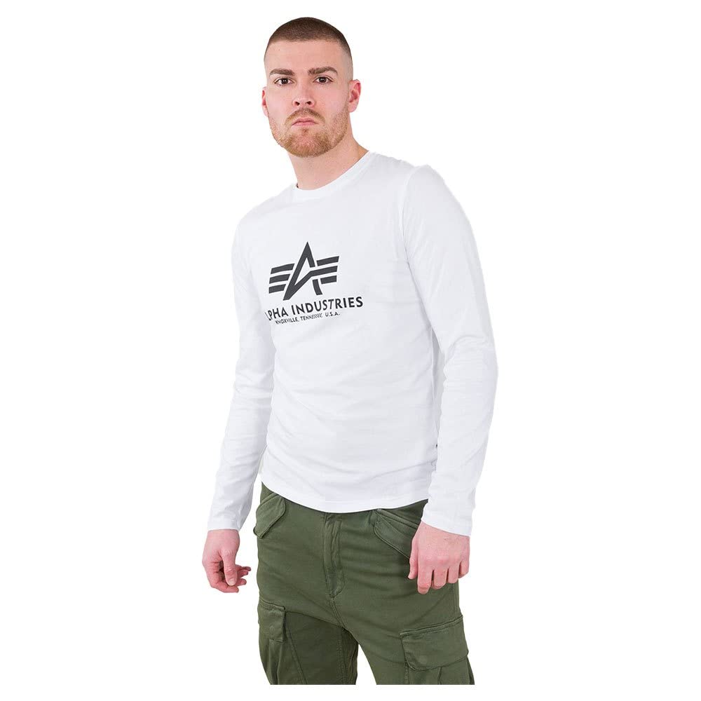 Alpha Industries Basic T - LS Long Sleeve T-Shirt for Men White