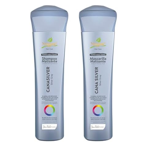 naissant Icy Cool Blonde Hair Purple Shampoo & Mask | Neutralizes Yellow & Orange Tones | Paraben, Ammonia & Sulfate Free | Pro-Vitamin B5, Olive Oil & Honey (Cana Silver) 10.1 Fl Oz Cover
