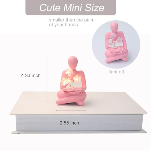Estatua decorativa lectora en resina para estantería miniatura 2