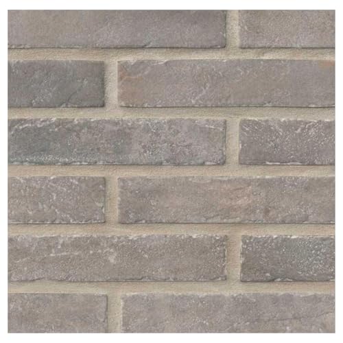 Tenedos 2x10 Brickstone Subway Porcelain Tile Sample Taupe Dark for Kitchen Backsplash Bathroom Shower Wall Accent Fireplace Surround Durable Matte Finish