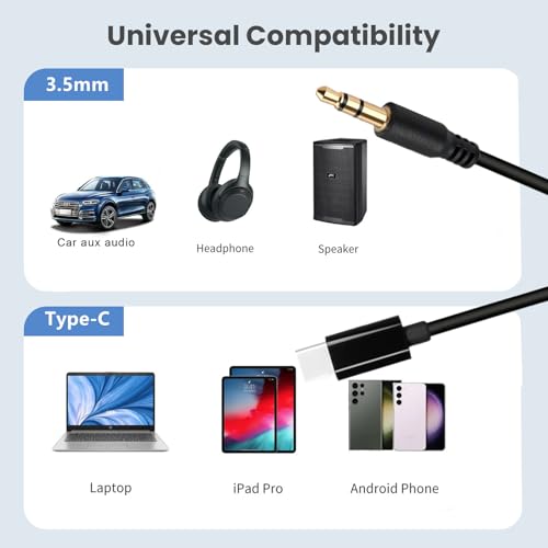 Câble répartiteur USB C vers double 3.5mm jack pour casque et enceinte PC - 2