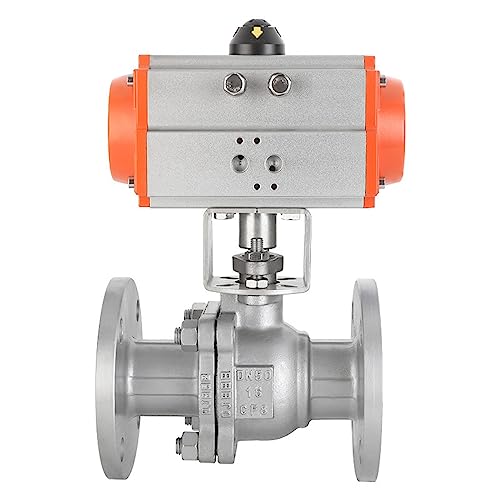 Robinet à tournant sphérique Q641F DN50 en acier inoxydable 304 à bride pneumatique pour vapeur