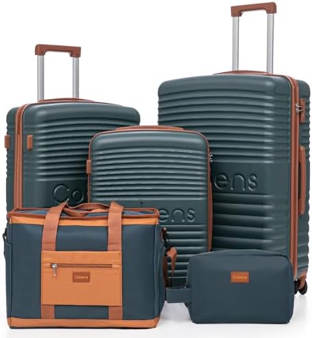 5 Piece Luggage Sets with Spinner Wheels and Tsa Lock, Hardshell ...